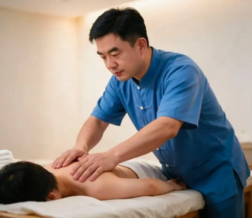 Chinese massage — master Chai Yuetao at work